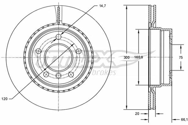 Brzdový kotouč TOMEX Brakes